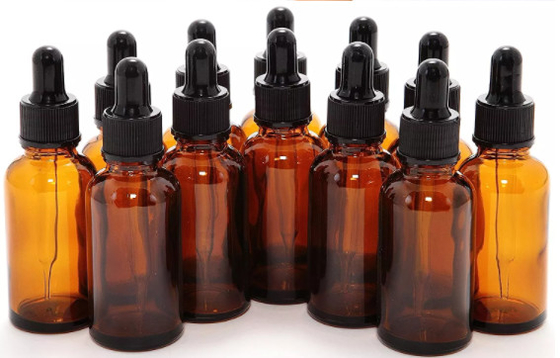 Huile essentielle vide 20ml 30ml 50ml de K1010 Amber Glass Serum Dropper For