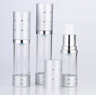 Package cosmétique Crème de lotion en plastique ronde Bouteille vide sans air avec pompe