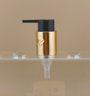 Pompe à crème noire et dorée avec impression K702-1 pour bouteilles cosmétiques
