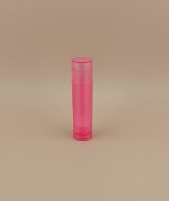 Petit emballage de baume à lèvres rose transparent et lisse pour les rouges à lèvres