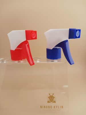 Pulvérisateur de déclenchement cosmétique 28mm 28/400 28/410 rubanée bleu blanc pompe à main portable en plastique nettoyage lourd