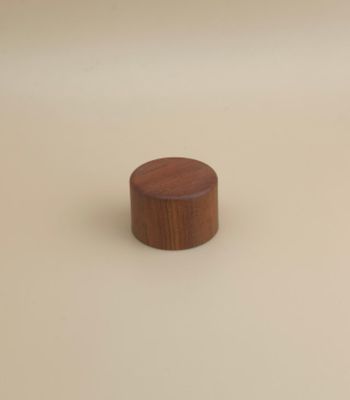 Bouchon rond lisse en plastique imitation bois pour flacons cosmétiques