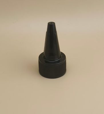 Bouchon en plastique noir nervuré personnalisé pour bouteilles de peinture, certifié ISO9001 ISO14001, conçu pour l'étanchéité et une application facile