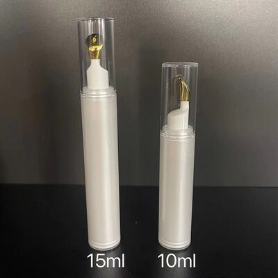 Mini bouteille sans air de pompe de 10ml 15ml PP bouteille sans air de crème de sérum d'oeil en plastique