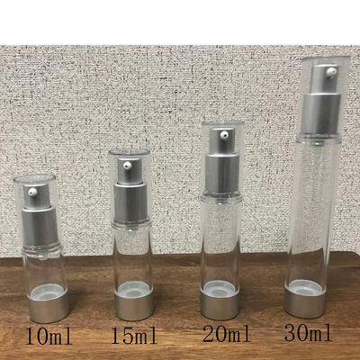 Bouteille à pompe sans air Ensemble de bouteilles cosmétiques en plastique personnalisées avec finition douce au toucher