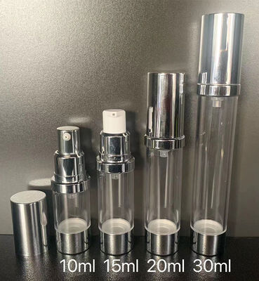 Bouteille de lotion argentée pour soins de la peau