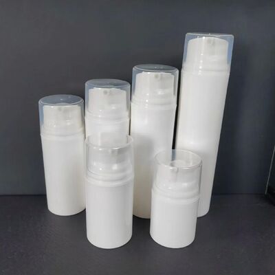 Bouteille de lotion en plastique ABS à vide mini transparente de 30 ml vide avec bouchon de pompe sans air blanc