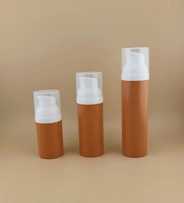 Bouteille en plastique portable brun sans air et confort de voyage avec couvercle transparent B