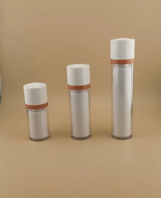 Bouteille rotative avec revêtement extérieur transparent pour cosmétiques