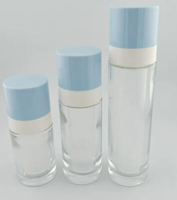 Bouteille de pompe à lotion en verre sans air Dispensateur de sérum 15 ml 30 ml 50 ml