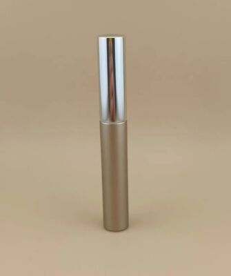 Brosses à lèvres en bouteille avec couvercle à vis en aluminium doré pour femmes