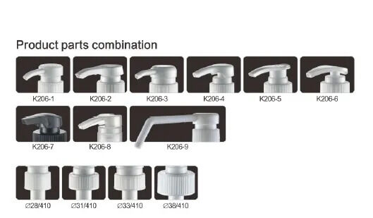 Pompes à lotion K206-1 distributeur