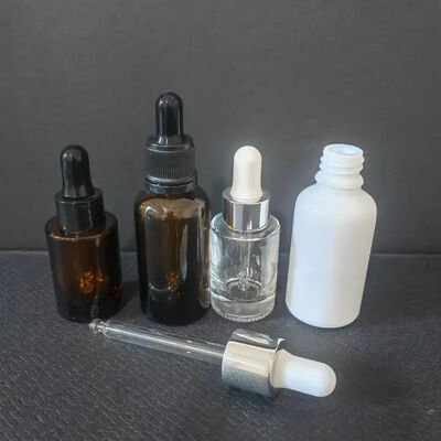 Vente en gros d' huile corporelle en verre ambre cosmétique vide 15 ml 20 ml 30 ml bouteille à goutte à goutte