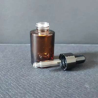 Best-seller Transparent 30 ml 1 oz Huile pour cheveux vide Emballage personnalisé sérum cosmétique glacé goutte-à-goutte Bouteille en verre avec pipette