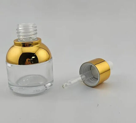 Bouteille d'huile essentielle d'essence de compte-gouttes d'embout en caoutchouc de manchon d'épaule court
