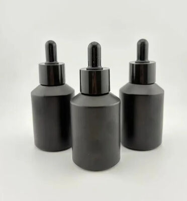 Flacon compte-gouttes en verre noir, sérigraphie, soins personnels, gouttes oculaires, emballage d'huile essentielle