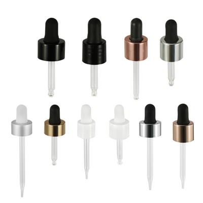 Le compte-gouttes en plastique argenté d'or d'huile essentielle complète K1007 15ml 30ml recyclable