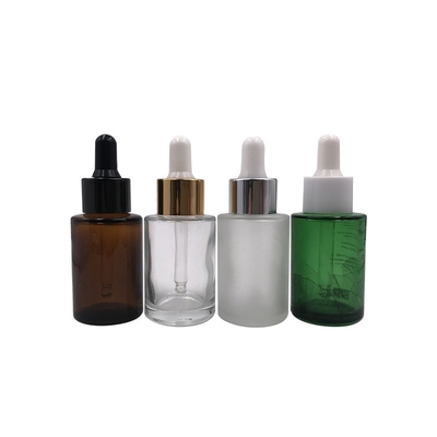 Amber Frosted compte-gouttes d'huile essentielle de 1 once met les biens en bouteille K1009 universels