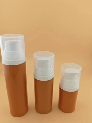 Bouteille cosmétique à pompe transparente sans air en plastique de 15 ml, 30 ml et 50 ml pour emballage cosmétique