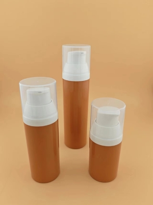 Bouteille cosmétique à pompe transparente sans air en plastique de 15 ml, 30 ml et 50 ml pour emballage cosmétique