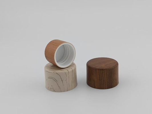 Pp 24/410 Impression par transfert d'eau Cap à vis à grains en bois pour bouteille en plastique