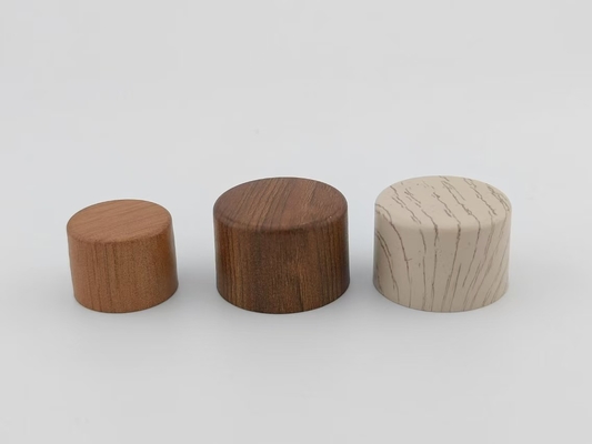 Pp 24/410 Impression par transfert d'eau Cap à vis à grains en bois pour bouteille en plastique
