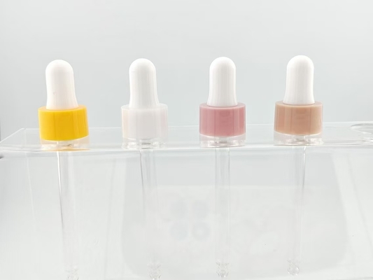 18 20 Plastique coloré à huile essentielle à vis en verre, gouttière anti-déversement pour les soins de la peau