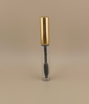 Brosse à cils cosmétique avec couvercle à vis doré pour un look parfait pour femmes