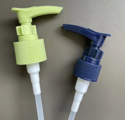Pompe distributrice de lotion en matériau PP personnalisé vert avec verrou à clip pour savon liquide et lotion de soin de la peau