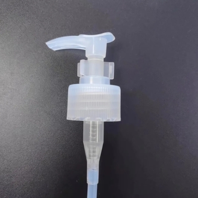 Pompe distributrice de lotion en matériau PP personnalisé vert avec verrou à clip pour savon liquide et lotion de soin de la peau