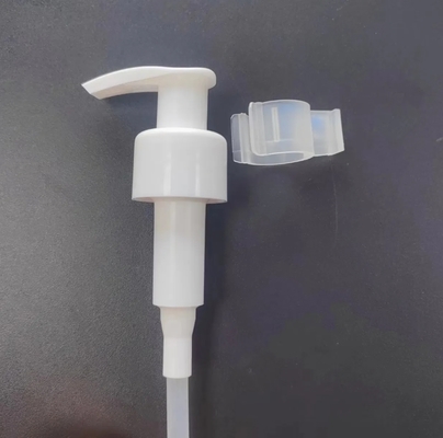 Pompe distributrice de lotion en matériau PP personnalisé vert avec verrou à clip pour savon liquide et lotion de soin de la peau