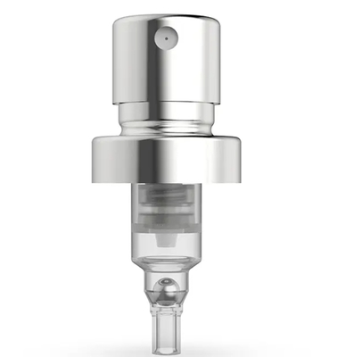 Pulvérisateur de pompe à parfum à brume fine 0,10 cc d'aluminium argenté