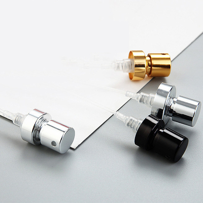 Pulvérisateur de pompe à parfum à brume fine 0,10 cc d'aluminium argenté