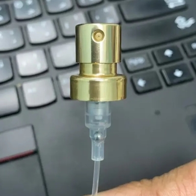 Pulvérisateur de pompe à parfum à brume fine 0,10 cc d'aluminium argenté