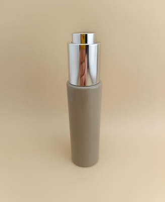 Flacon compte-gouttes long rond lisse marron au design délicat K-GBL30 pour essence