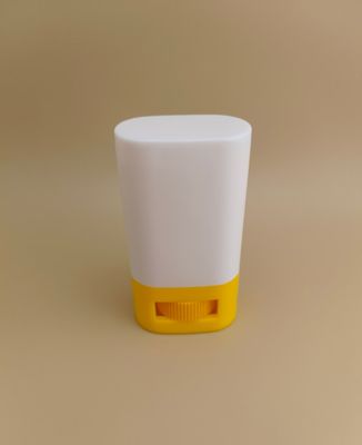 Balsam à lèvres lisse plat blanc et jaune emballage 2304 pour les rouges à lèvres