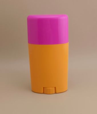 Orange Big Smooth Lip Balm Emballage avec couvercle rose 0802 pour les rouges à lèvres