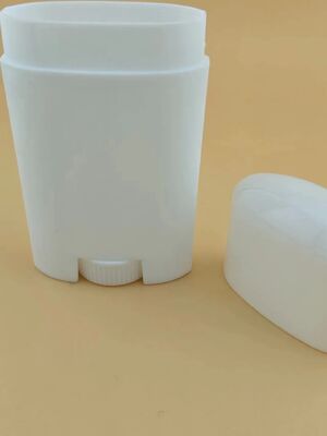 Blanc Couleur personnalisée Forme ovale PP Bouteille de déodorant cosmétique en plastique