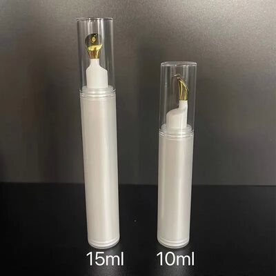 Mini bouteille sans air de pompe de 10ml 15ml PP bouteille sans air de crème de sérum d'oeil en plastique