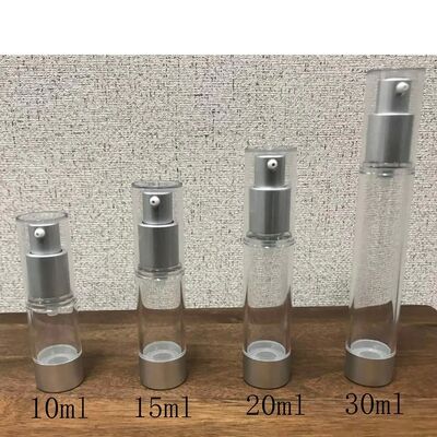 Mini bouteille sans air de pompe de 10ml 15ml PP bouteille sans air de crème de sérum d'oeil en plastique