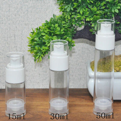 Bouteille en plastique vide de pompe de sérum de visage sans air de lotion pour l'emballage de soin de la peau sans air 50 ml