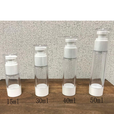 15 ml 30 ml 40 ml 50 ml Bouteille cosmétique sans air Crème pour le corps Bouteille de pompe étanche à l' air