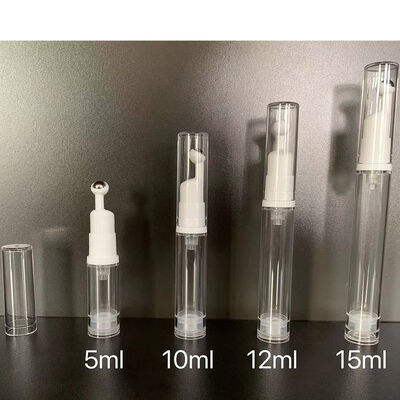 Bouteilles rechargeables de pompe de lotion blanche sans air de PP 15ml 30ml 40ml 50ml emballage cosmétique de crème de Gel de soin de la peau