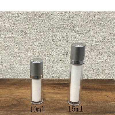 30 ml 50 ml Bouteille de pompe blanche transparente sans air Bouteille de pompe de lotion cosmétique sous vide