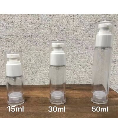 Bouteille sans air blanche en PP, Mini échantillon, bouteille à pompe sans air, 30ml, pour lotion et crème