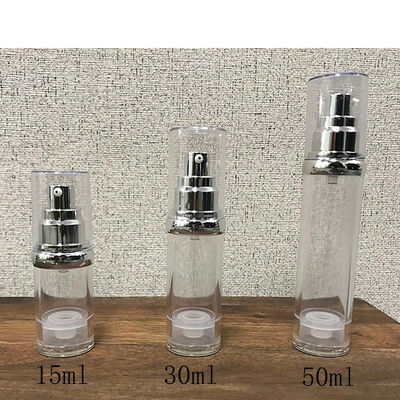 Pompes de lotion sans air Bouteille sérum sans tube DIP Dispenser emballage cosmétique transparent rechargeable