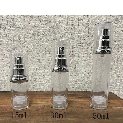 Pompes de lotion sans air Bouteille sérum sans tube DIP Dispenser emballage cosmétique transparent rechargeable