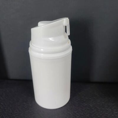 Bouteille de lotion en plastique ABS à vide mini transparente de 30 ml vide avec bouchon de pompe sans air blanc