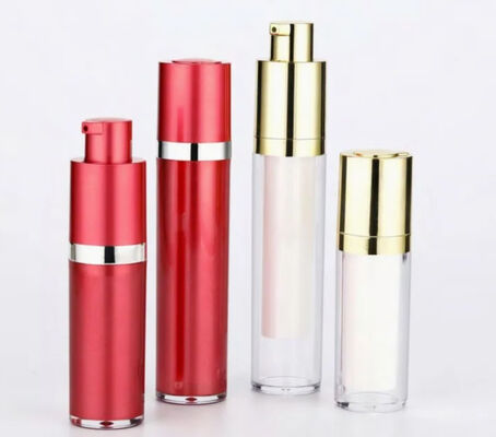 Bouteille à vide sans air pour pompe à lotion en plastique avec couvercle de pompe Emballage cosmétique K18-2 5ml 10ml 12ml 15ml