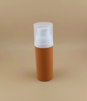 Bouteille sans air en plastique Portable marron, nouveau Design, pratique de voyage avec couvercle transparent A